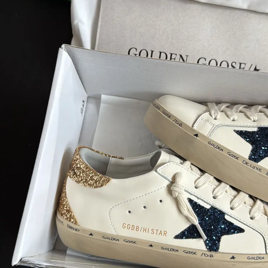 Golden Goose Hi Star Platinum Glitter görsel 3