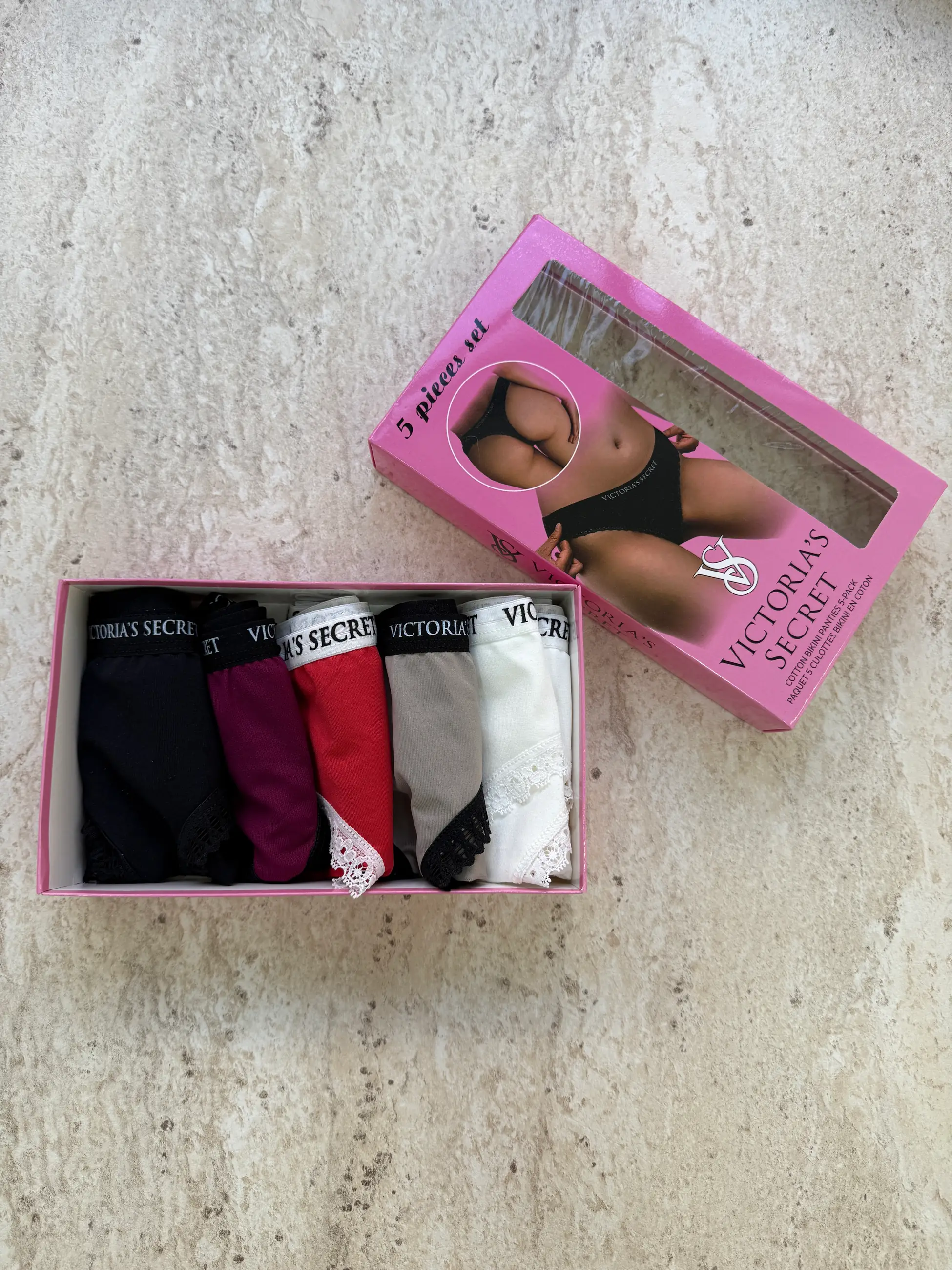 Victoria Secret’s 5 li Bikini Set (Dantel Detaylı) görsel 5