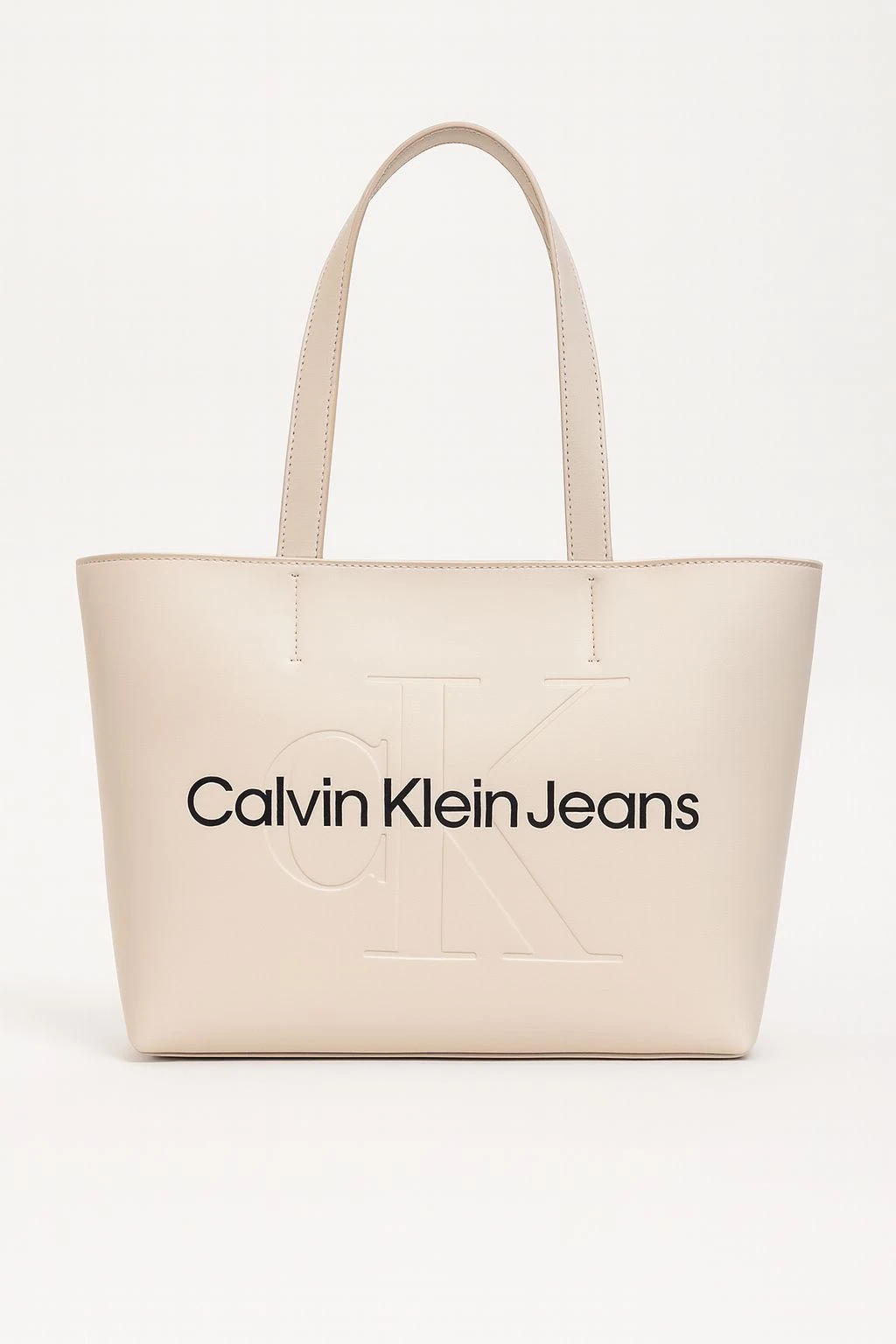 CALVİN KLEİN SHOPPER KREM ÇANTA