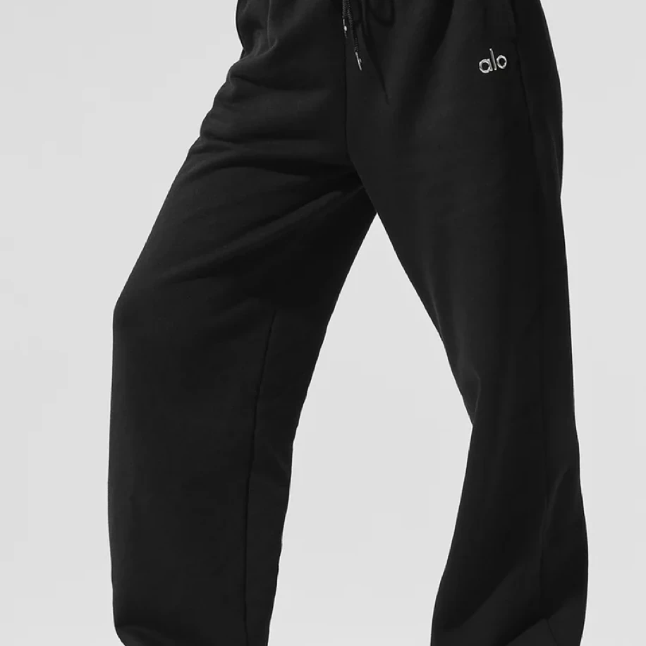 Alo Yoga Straight Leg Sweatpant Black