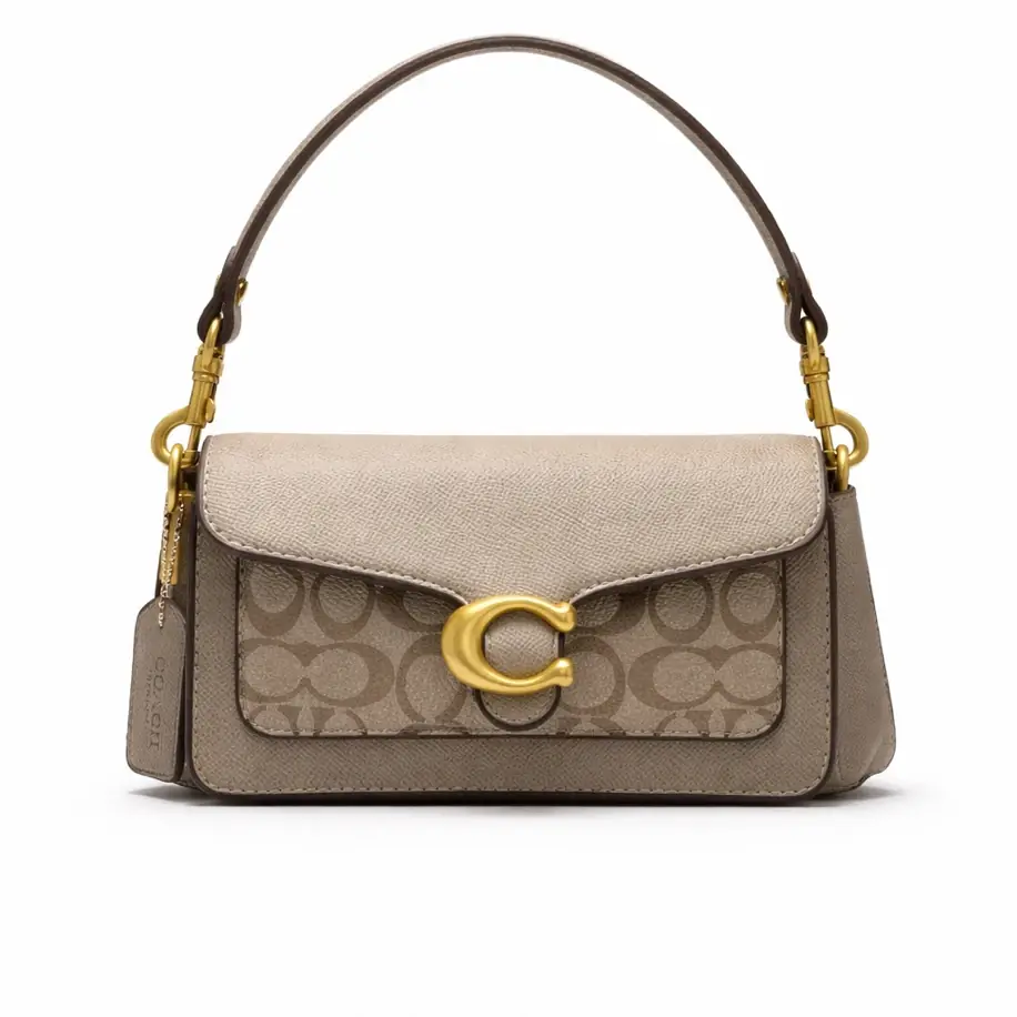 Coach Tabby Shoulder Monogram Bag20’ Cream