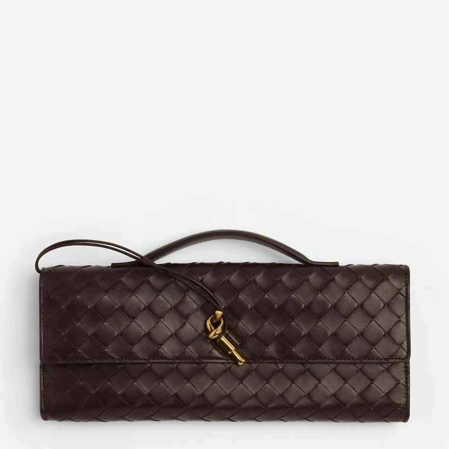 Bottega Veneta Andiamo Clutch Brown