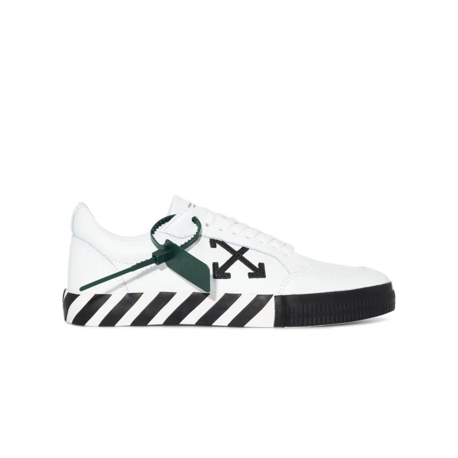 Off-White Low Vulcanized Canvas And Leather Sneakers